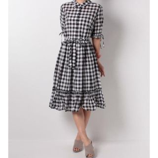 ベネトン(BENETTON)の新品♡定価10900円 ベネトン  チェックワンピース ブラック XS、S(その他)