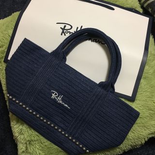 ロンハーマン(Ron Herman)のロンハーマン Brade studs tote スタッズトートバック紺色(トートバッグ)