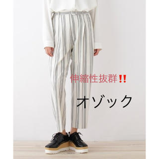 オゾック(OZOC)の新品♡定価5389円 ストライプor チェック柄 パンツ M、Lサイズ(カジュアルパンツ)
