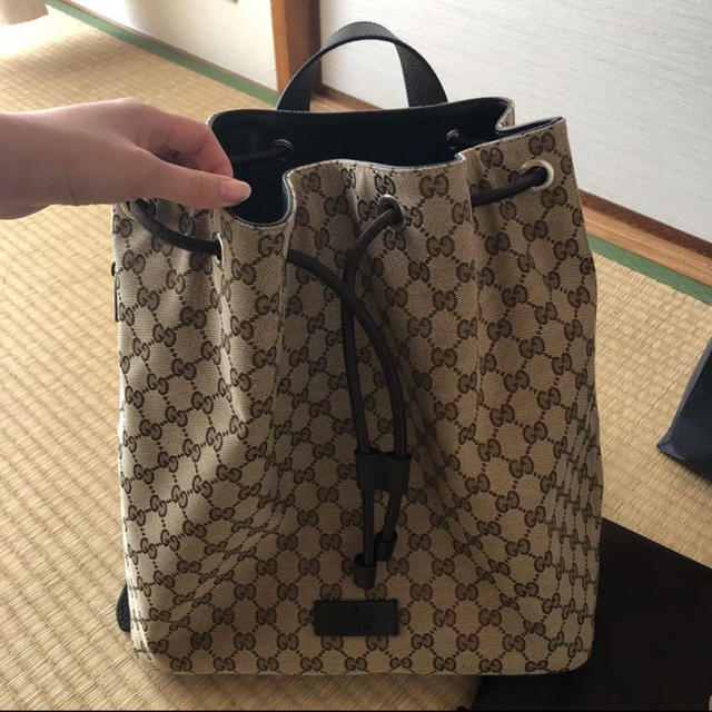 Gucci(グッチ)の即購入可能な方値下げ交渉ok!GUCCI/GGキャンパス/巾着リュック レディースのバッグ(リュック/バックパック)の商品写真