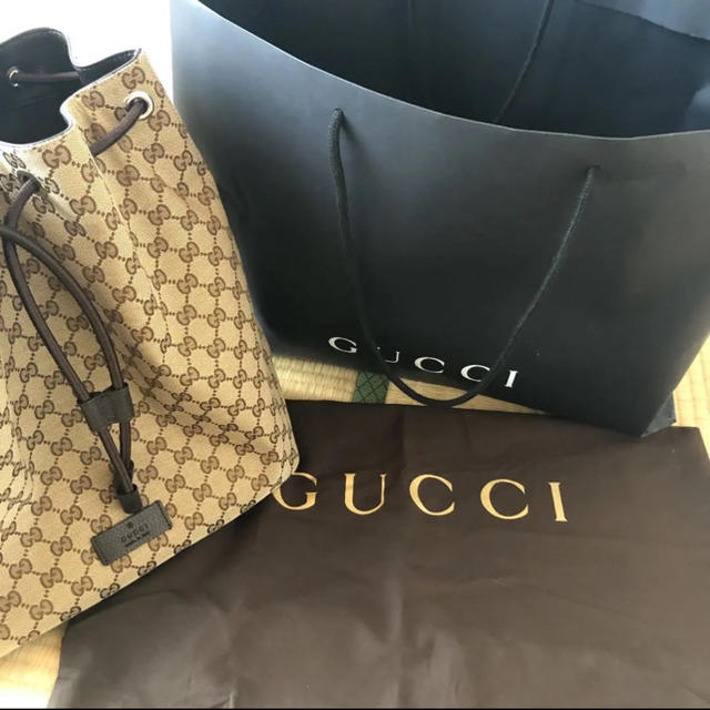 Gucci(グッチ)の即購入可能な方値下げ交渉ok!GUCCI/GGキャンパス/巾着リュック レディースのバッグ(リュック/バックパック)の商品写真