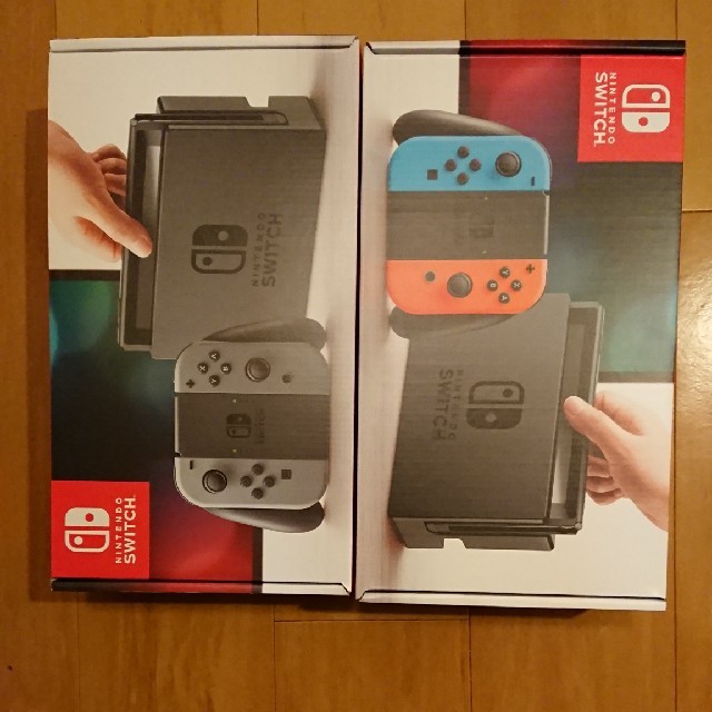 WEB限定】 Nintendo Switch - ニンテンドースイッチ グレー1台 ネオン1