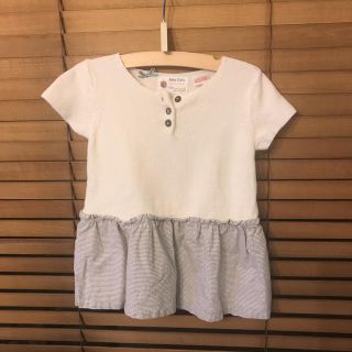 ザラキッズ(ZARA KIDS)のzara  baby girl ニット切替ワンピース サイズ80(ワンピース)