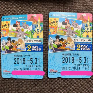 ディズニー(Disney)のディズニーリゾートライン 2DAYきっぷ(遊園地/テーマパーク)