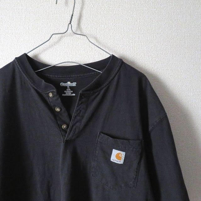 carhartt ヘンリーネック tシャツ ポケT 黒 レディース 3