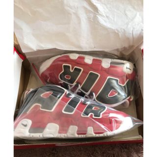 ナイキ(NIKE)のNIKE AIR MORE UPTEMPO GS v.red/wht-blk(スニーカー)