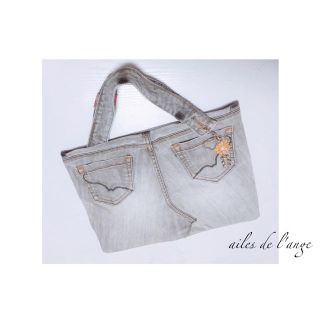 no.348 - jeans remake lessonbag(バッグ/レッスンバッグ)