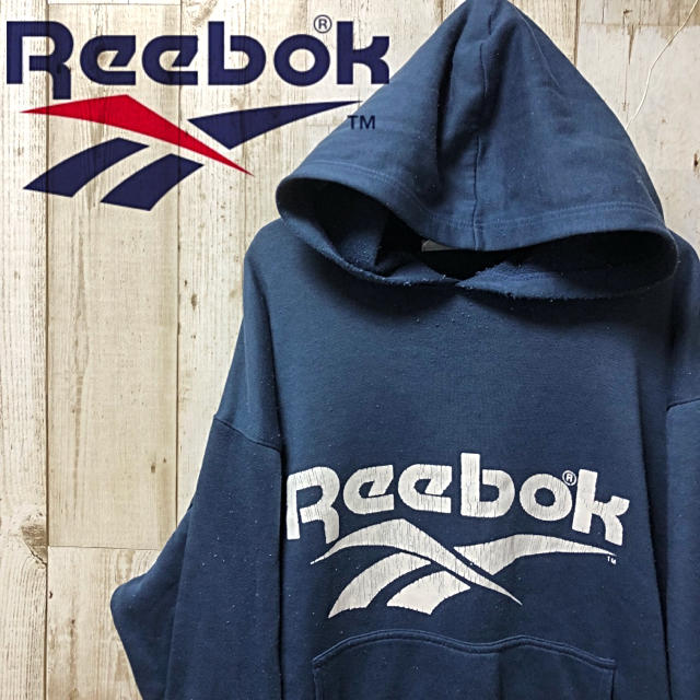 Reebok(リーボック)のReebok リーボック ビックロゴ  デカロゴ  パーカー L メンズのトップス(パーカー)の商品写真