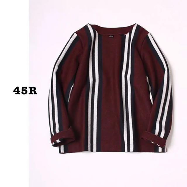 45R（フォーティーファイブアール）KNITレジメンストライプBLOUSE