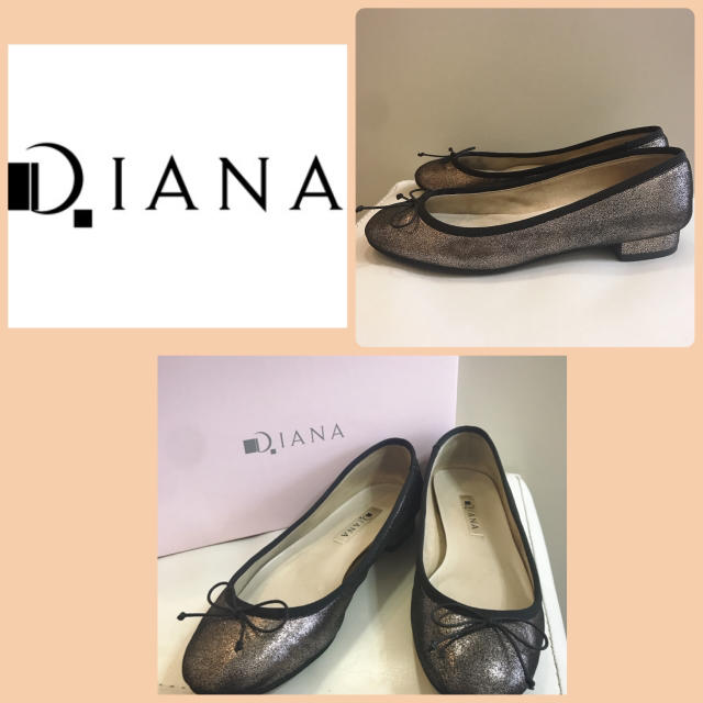 DIANA(ダイアナ)のダイアナ ブロンズレザー リボン パンプス レディースの靴/シューズ(ハイヒール/パンプス)の商品写真