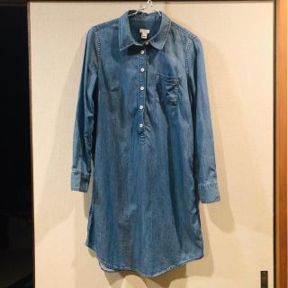 ジェイクルー(J.Crew)のJCREW デニム シャツワンピース  授乳服にも(ひざ丈ワンピース)