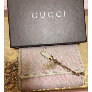 グッチ(Gucci)のGUCCI キーケース ピンク(キーケース)