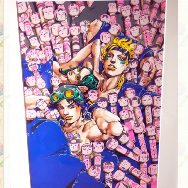 ジョジョ展　複製原画　ジョセフ＆シーザー＆リサリサ　第二部