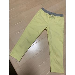 ジーユー(GU)の子供服 ズボン パンツ イエロー ストレッチ 150(パンツ/スパッツ)