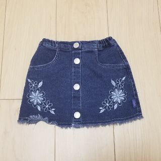 アズールバイマウジー(AZUL by moussy)のバースデイ　AZULコラボ　刺繍入りデニムスカート(スカート)