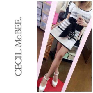 セシルマクビー(CECIL McBEE)の上品♡サマーニットワンピ(ミニワンピース)