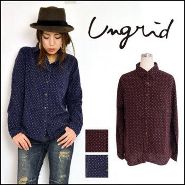 Ungrid(アングリッド)のアングリッド ドットシャツ レディースのトップス(シャツ/ブラウス(長袖/七分))の商品写真