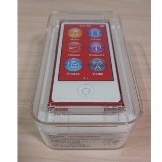 アップル(Apple)の【新品未開封】iPod nano RED MD744J/A [16GB レッド](ポータブルプレーヤー)