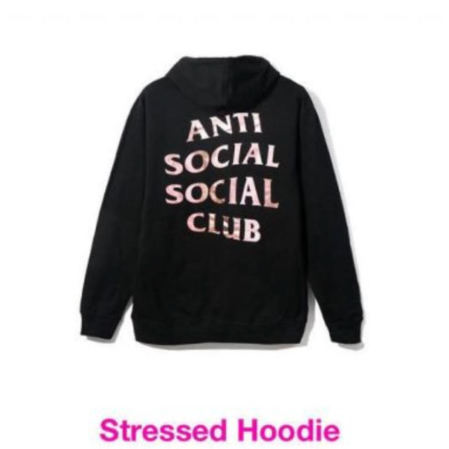 anti social social club パーカー フーディー  ブラック