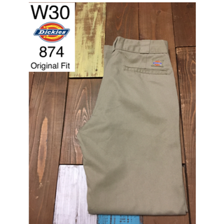 ディッキーズ(Dickies)の３９２１０　アメリカ 輸入 USED ディッキーズ 　８７４　カーキ　W３０(ワークパンツ/カーゴパンツ)