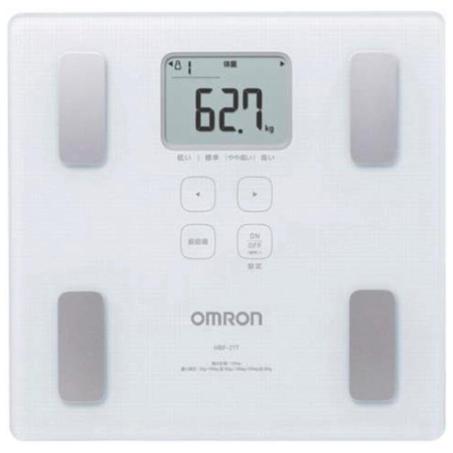 OMRON(オムロン)のオムロン 体重 体組成計 カラダスキャン HBF-217-W スマホ/家電/カメラの美容/健康(体重計/体脂肪計)の商品写真