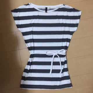 エイチアンドエム(H&M)のボーダーロープトップス(Tシャツ(半袖/袖なし))