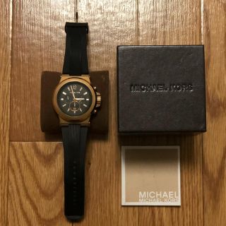 マイケルコース(Michael Kors)のMichael Kors マイケルコース 腕時計 ラバーベルト メンズ 中古美品(腕時計(アナログ))