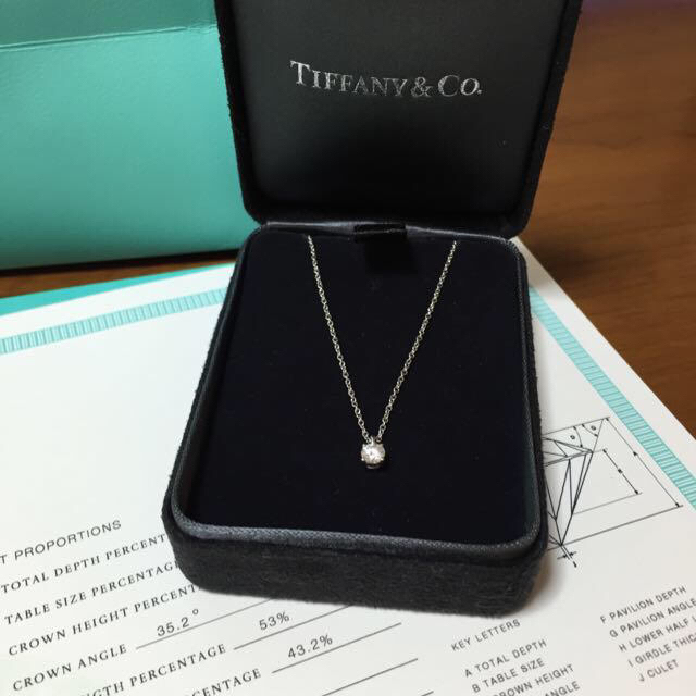 人気定番SALE Tiffany ティファニー 一粒ダイヤネックレス yW8YE ...