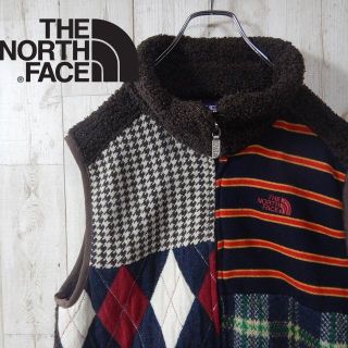 ザノースフェイス(THE NORTH FACE)のザノースフェイス　ワンポイントロゴ　90s 　ベスト　L　総柄(ベスト)