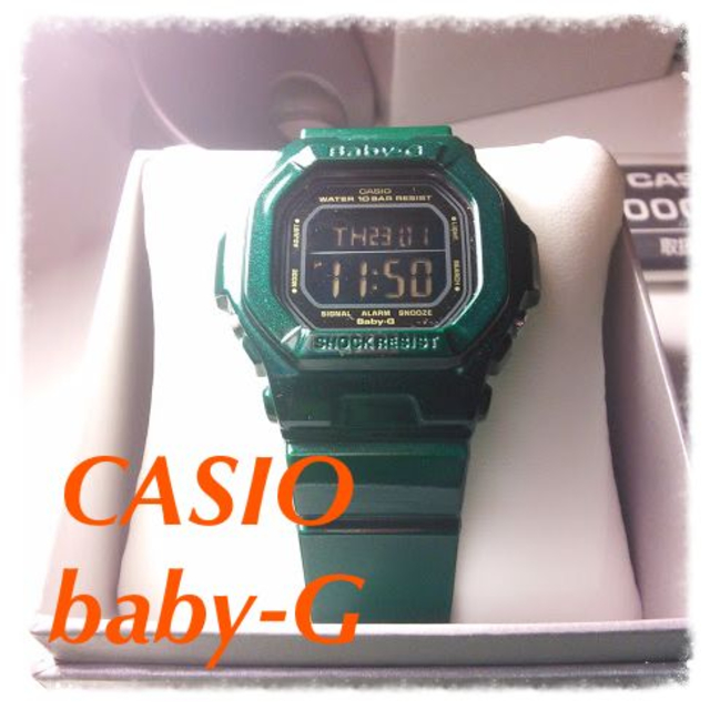 高い素材 baby CASIO - CASIO G グリーン  腕時計