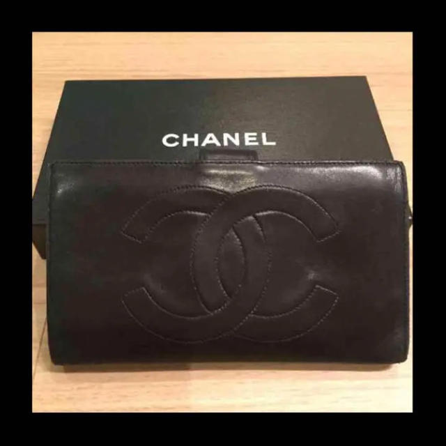 CHANEL(シャネル)のシャネル ブラックレザー長財布♡ レディースのファッション小物(財布)の商品写真