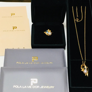 POLA LA VIE D’OR JEWELRY ネックレス&リング セット