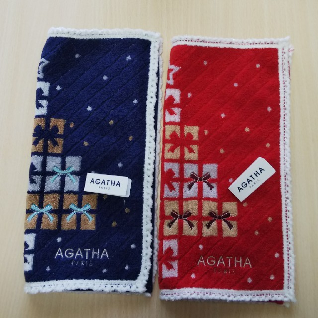 AGATHA(アガタ)の専用AGATHA タオルハンカチ 2枚 新品 ⑫ レディースのファッション小物(ハンカチ)の商品写真