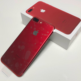 アップル(Apple)のiPhone 7 Plus red 256 GB SIMフリー(スマートフォン本体)