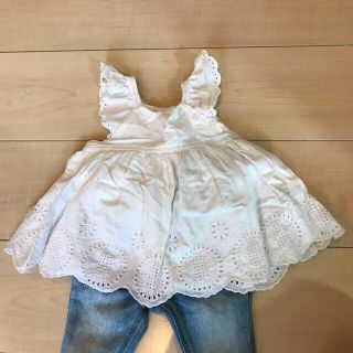 ベビーギャップ(babyGAP)の babygap白チュニック80(シャツ/カットソー)