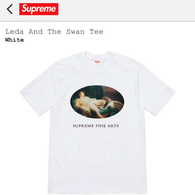 supreme 19ss Leda and swan TEE ホワイト Sサイズ | フリマアプリ ラクマ