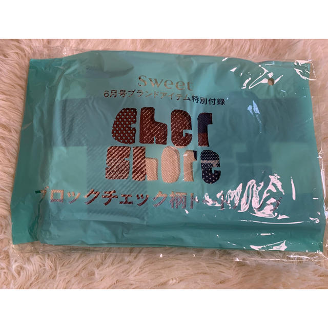 Cher(シェル)のsweet 付録  シェルショア  ブロックチェック柄BIGトートバッグ レディースのバッグ(トートバッグ)の商品写真