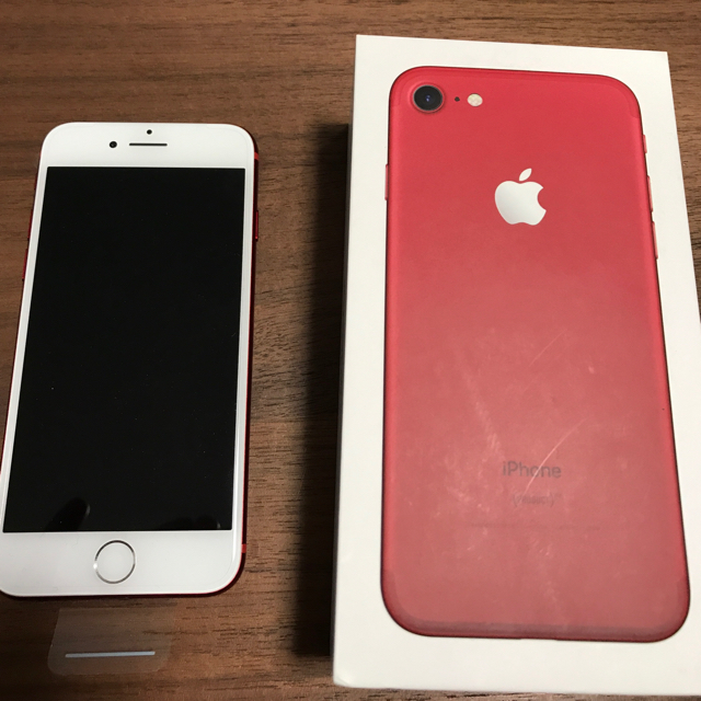 【超美品】iPhone7 RED 128GB 未使用品 送料込