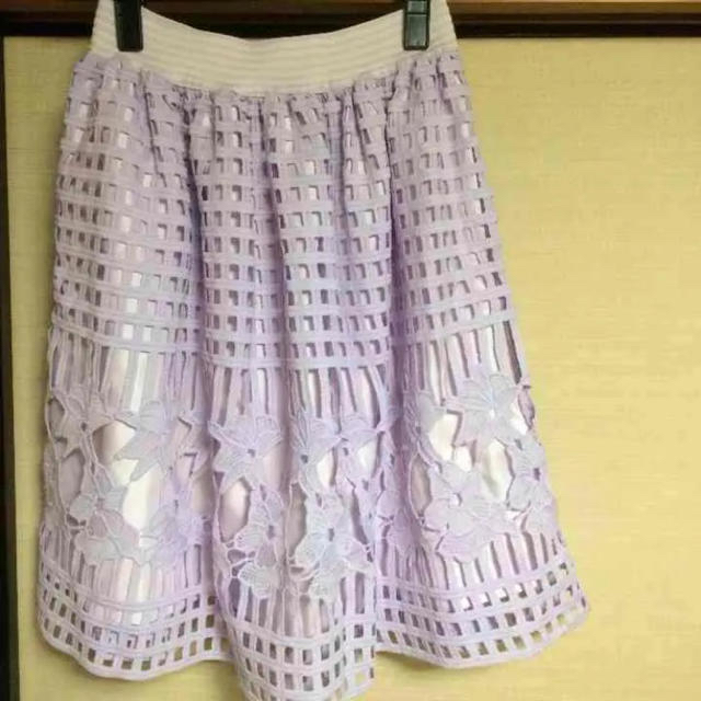 MERCURYDUO(マーキュリーデュオ)の格子レースギャザースカート レディースのスカート(ひざ丈スカート)の商品写真