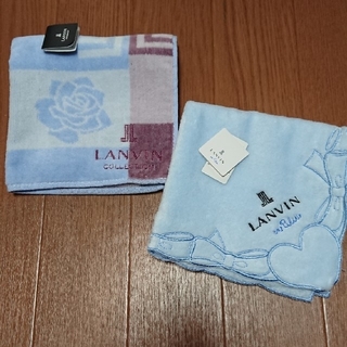 ランバンオンブルー(LANVIN en Bleu)の新品ランバン タオルハンカチ 2枚(ハンカチ)