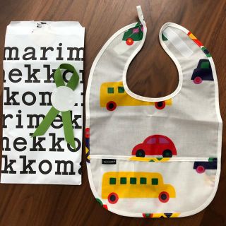 マリメッコ(marimekko)のnobu1484様専用  新品  マリメッコ ピックブーブ スタイ  車柄(ベビースタイ/よだれかけ)