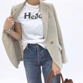 ドゥーズィエムクラス(DEUXIEME CLASSE)のタグ付新品⭐️ドゥーズィエムクラス MADISONBLUE HELLO Tシャツ(Tシャツ(半袖/袖なし))