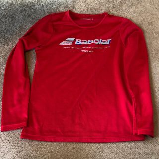 バボラ(Babolat)のBabolat ロング Tシャツ レッド(ウェア)