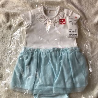 ユニクロ(UNIQLO)の新品♡70 ユニクロショートオール(ロンパース)