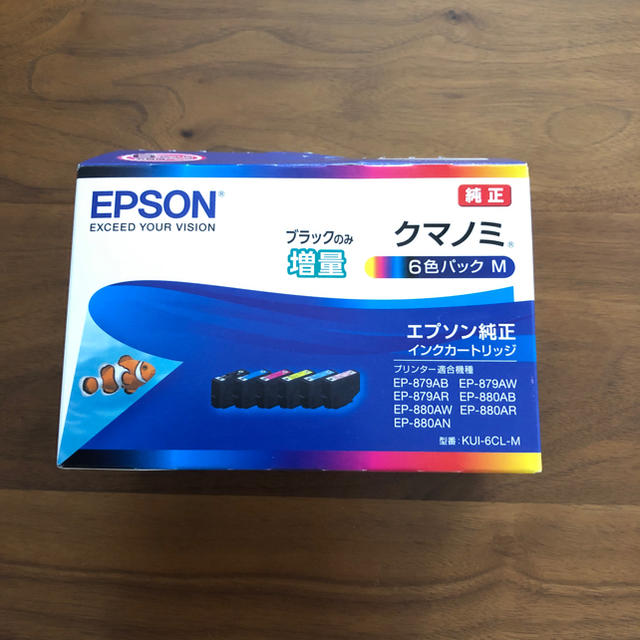 EPSON(エプソン)のEPSON クマノミ 6色パックM 純正  ブラックのみ増量 スマホ/家電/カメラのPC/タブレット(その他)の商品写真