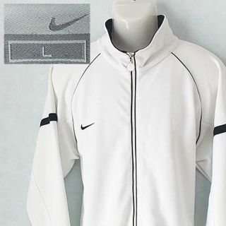 ナイキ(NIKE)の【NIKE】 美品 ナイキ ホワイトジャージ 上着 バックロゴ サイズL(ジャージ)