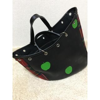 コムデギャルソン(COMME des GARCONS)の美品‼️コムデギャルソン☆バッグ・BEATLES赤チェックリンゴ(トートバッグ)