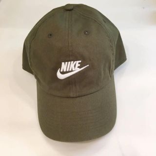 ナイキ(NIKE)のNIKE ナイキ ロゴ コットンキャップ オリーブカーキ(キャップ)