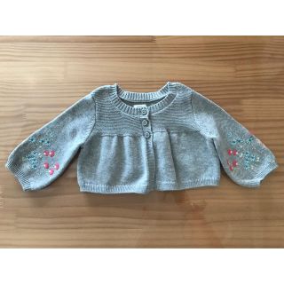 ベビーギャップ(babyGAP)の【2ヶ月使用】babyGAP お花刺繍 カーディガン(カーディガン/ボレロ)