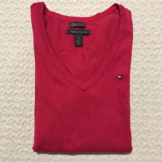 トミーヒルフィガー(TOMMY HILFIGER)の【美品】TOMMY HILFIGER Vネックセーター コットンブレンド 値下げ(ニット/セーター)